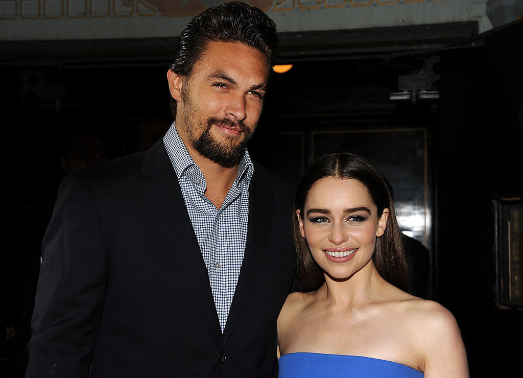 Jason Momoa and Emilia posing for a photo together