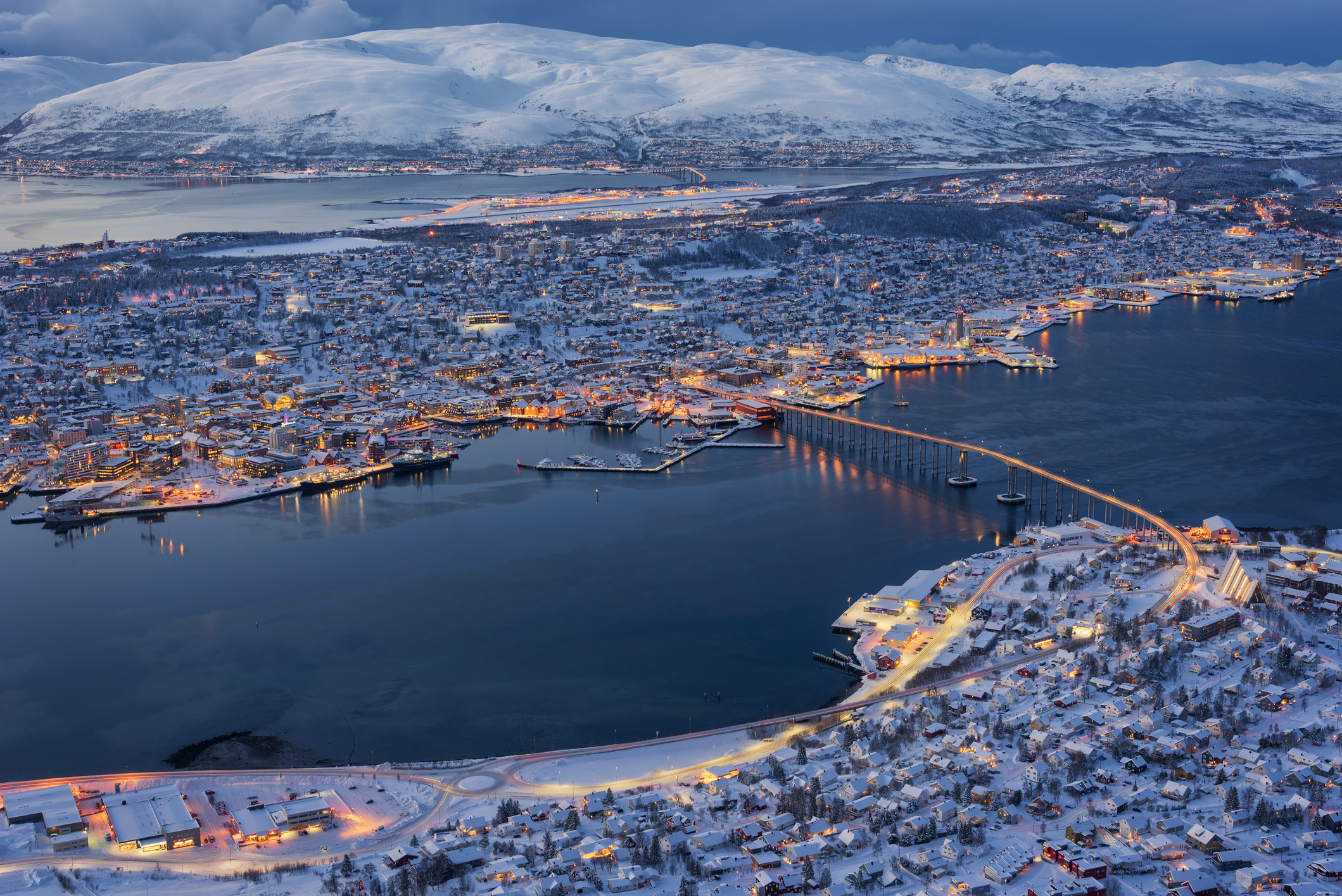 Cityscape of Tromso, Norway.