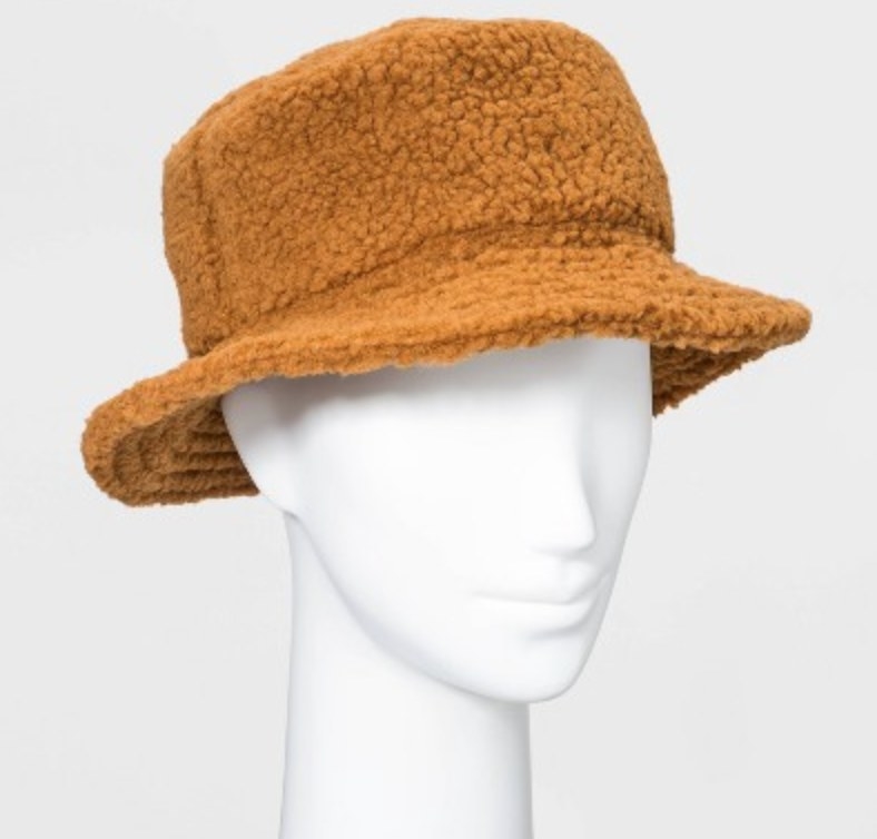 the brown bucket hat