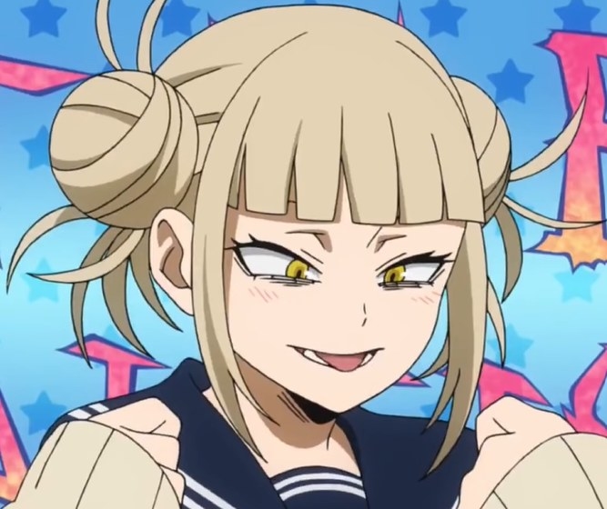 Toga looking crazy as she is explaining something