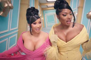 Cardi B & Megan Thee Stallion in the video of WAP.