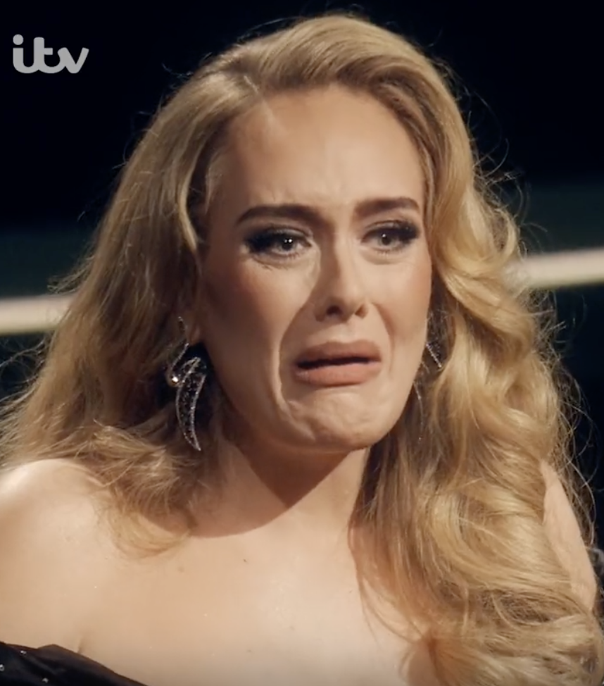 adele crying meme