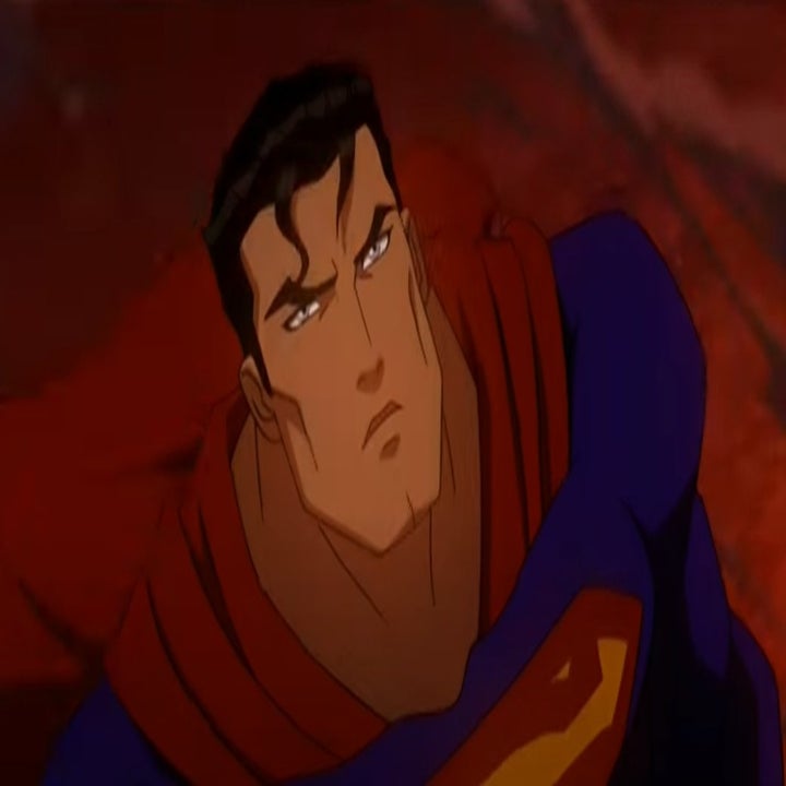 Superman looking up at something