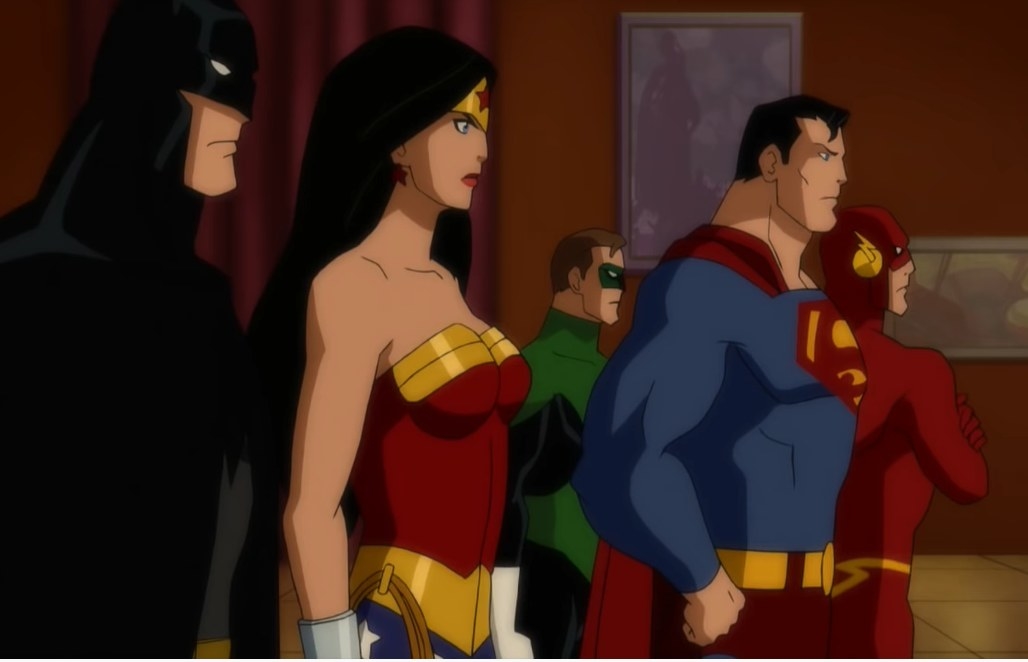 The Justice League about to face off with the villains