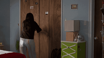 nora opening her closet