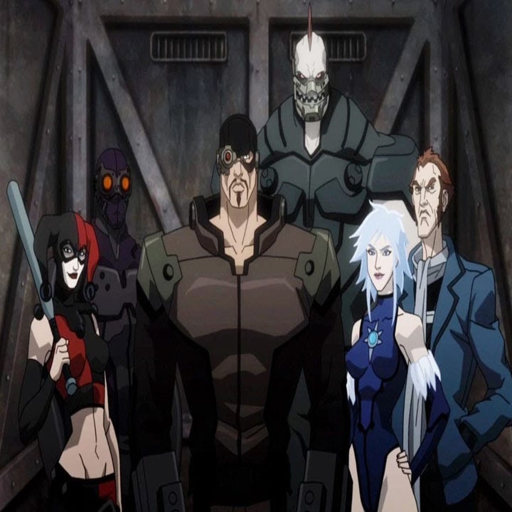 A shot of the Suicide Squad in an elevator