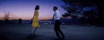 Emma Stone and Ryan Gosling dancing in &quot;La La Land.&quot;
