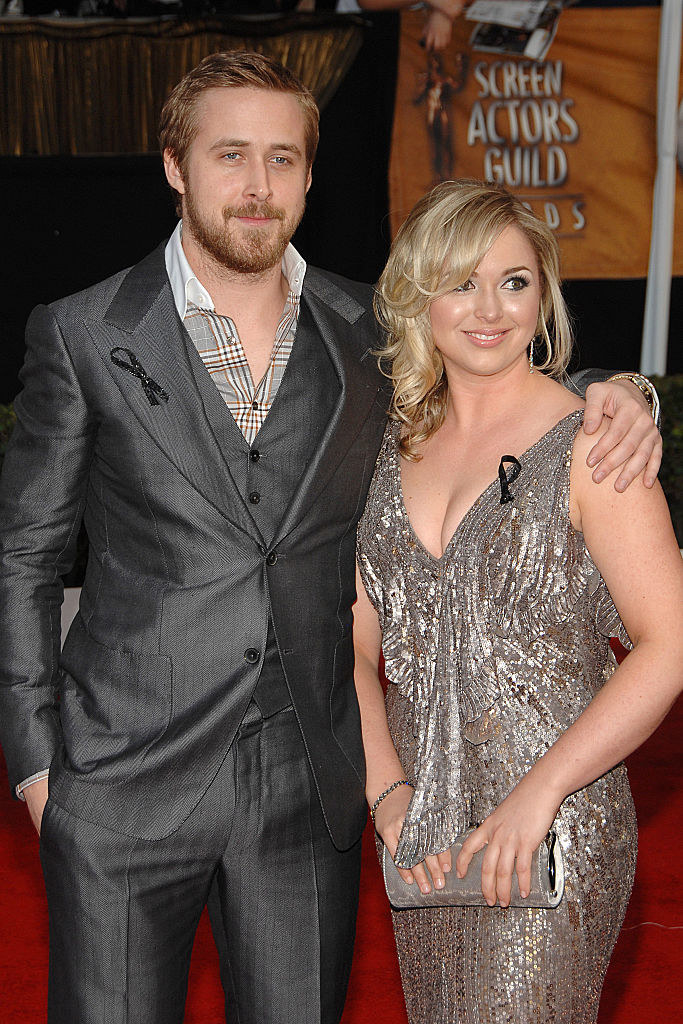 Ryan Gosling and Mandi Gosling attend The 14th Annual Screen Actors Guild Awards