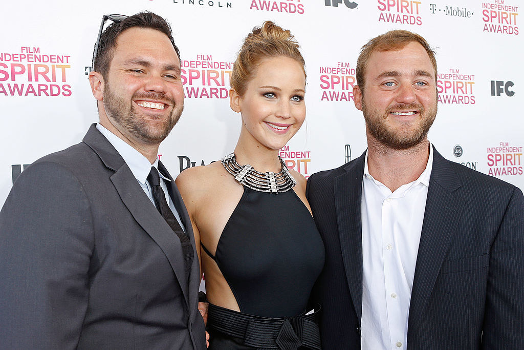 jen with her brothers at the 2013 indie spirit awards