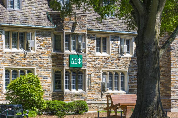 The exterior of a Delta Sigma Theta sorority house