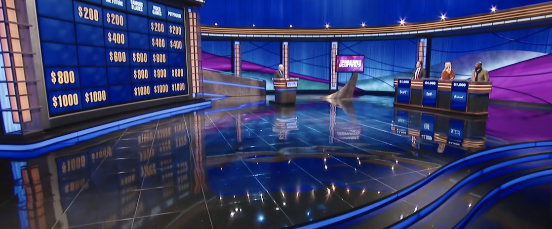 The set of Jeopardy, as seen in Free Guy