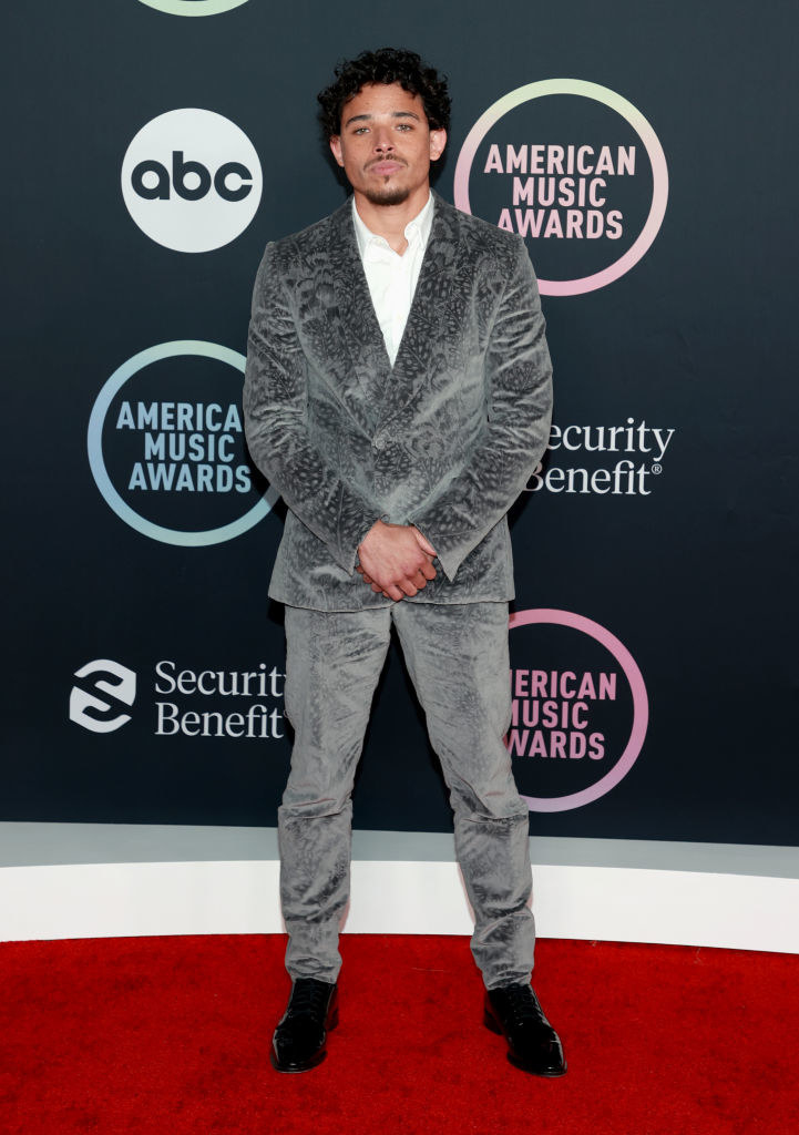 Anthony rocked a textured suit
