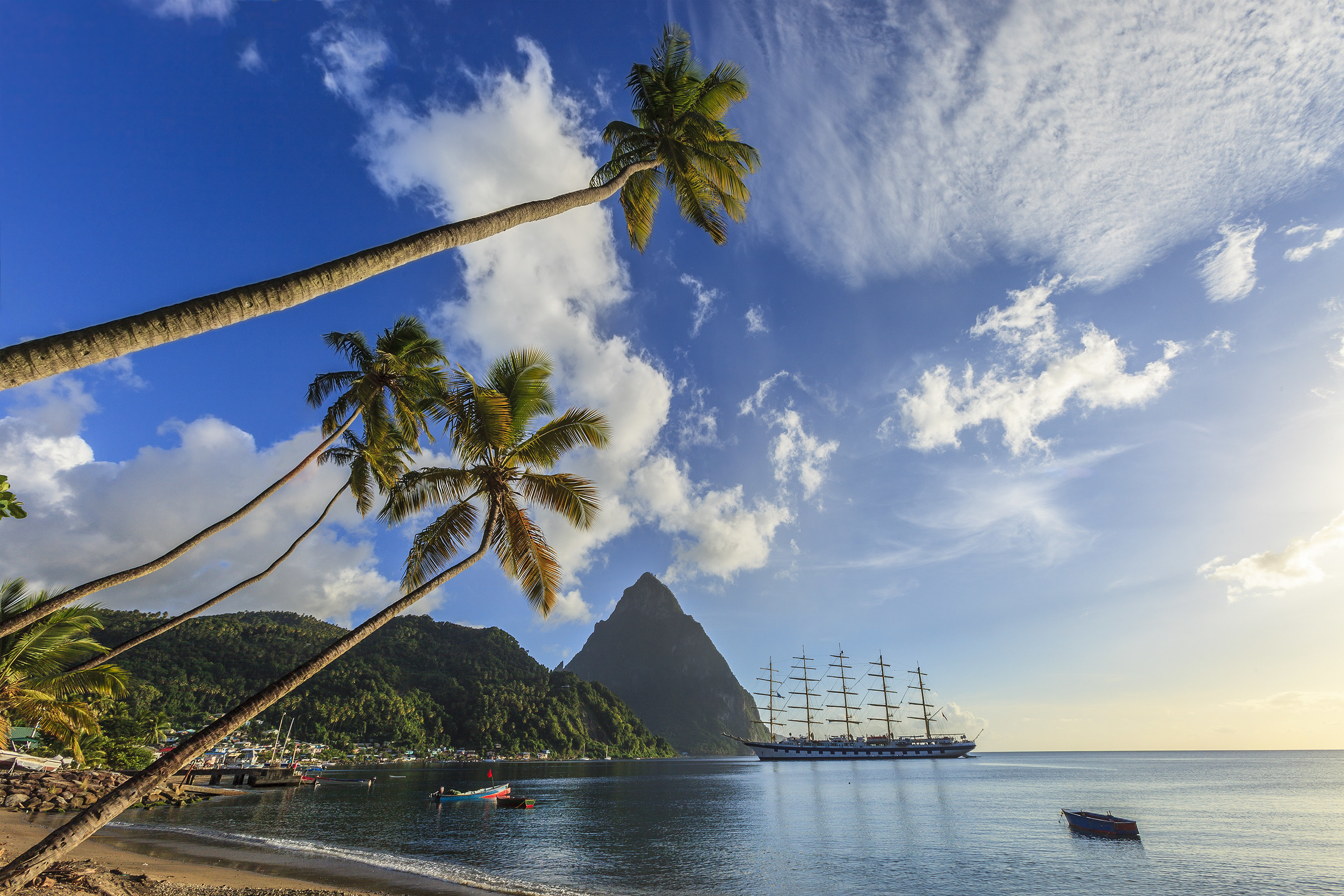 A beach in St. Lucia.