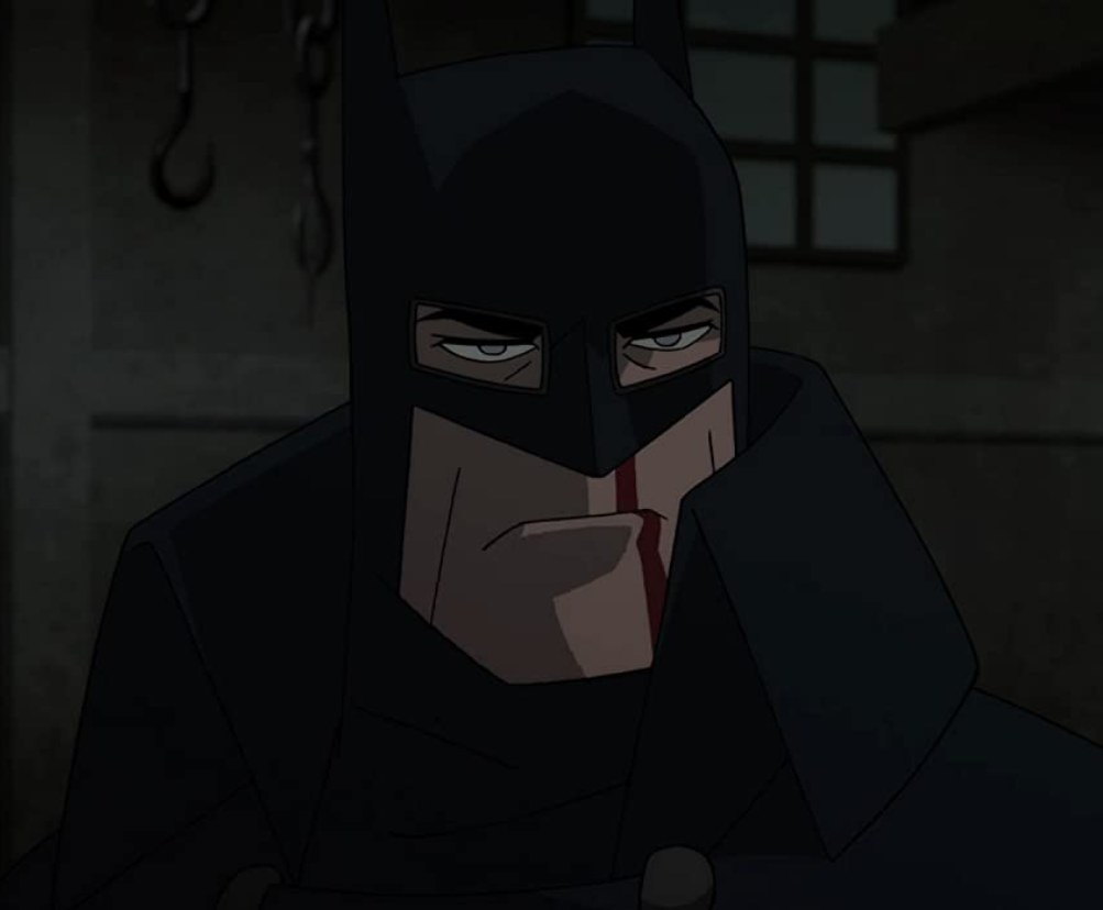 Batman bleeding from his nose