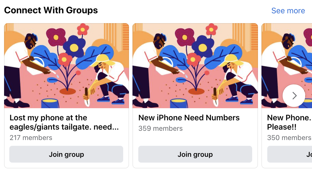 groups titled things like &quot;new phone need numbers&quot;