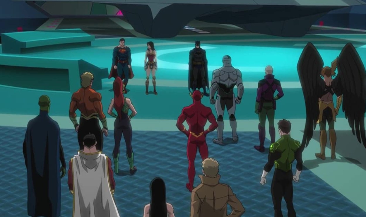 The Justice League gathered at their headquarters