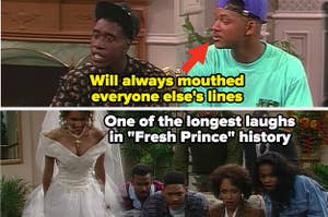 Don Cheadle and Will Smith on "The Fresh Prince;" the entire cast of "The Fresh Prince" watching TV as Hilary's fiancé crashes and dies