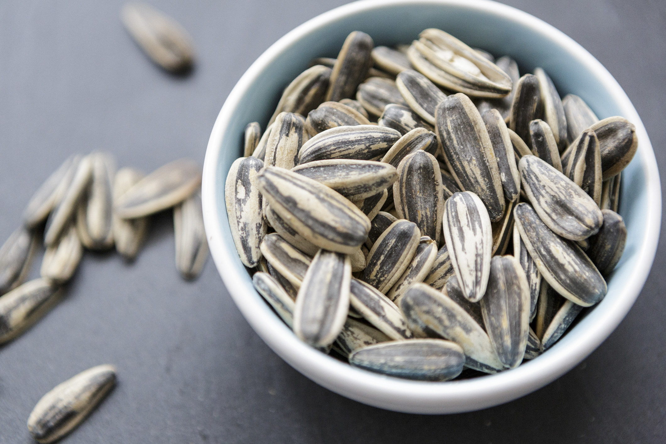 A bowl of sunflower seeds