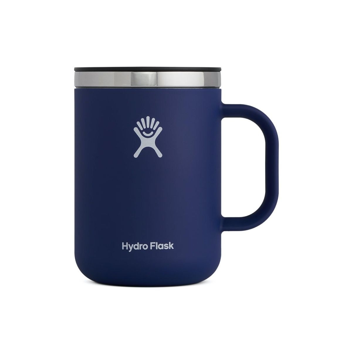The cobalt blue Hydro Flask mug.