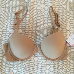 Reviewer photo of the nude bra