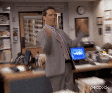 Andy from &quot;The Office&quot; dancing.
