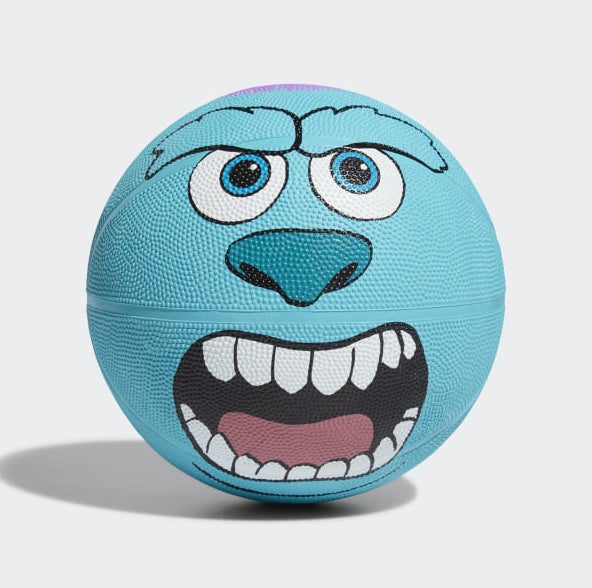 blue Monsters, Inc. basketball with Sulley&#x27;s face on the front