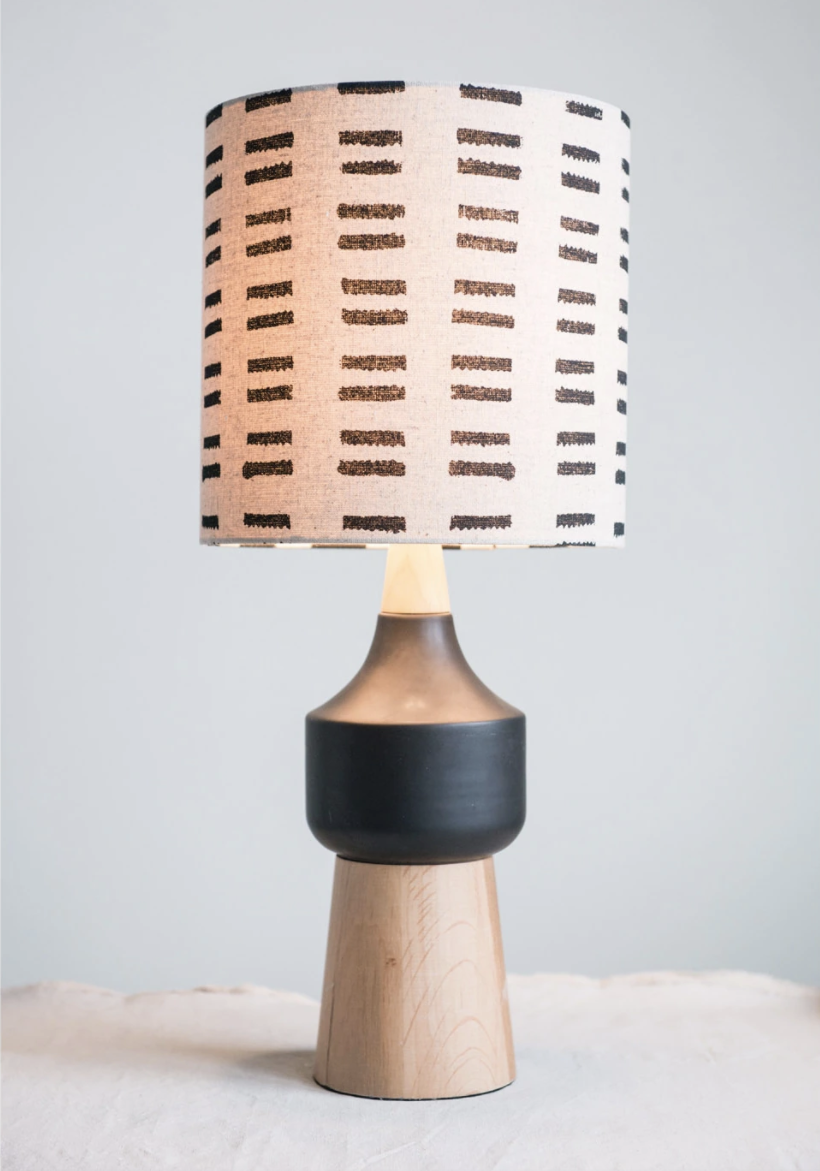 a close up of the modern style lamp