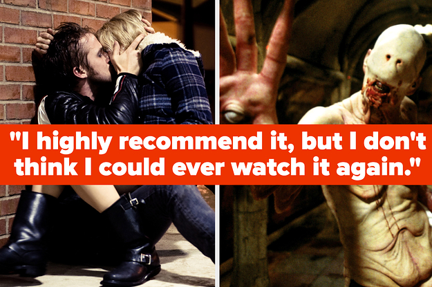 Blue Valentine side by side with Pan's Labriynth with text reading "I highly recommend it, but I don't think I could ever watch it again"