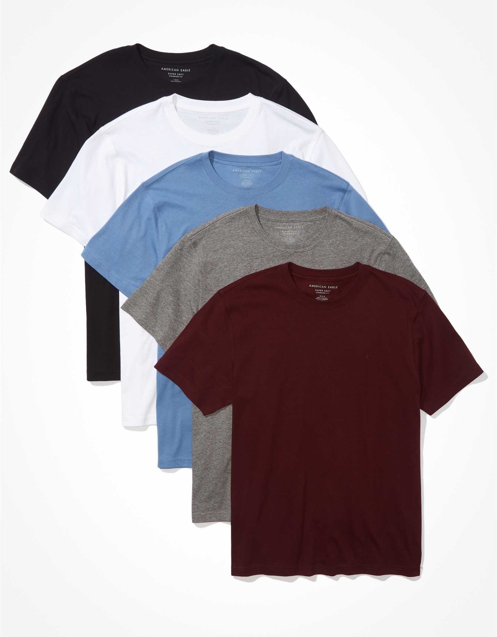 a five-pack of t-shirts