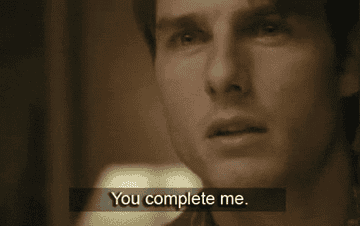 Tom Cruise saying &quot;You complete me&quot;