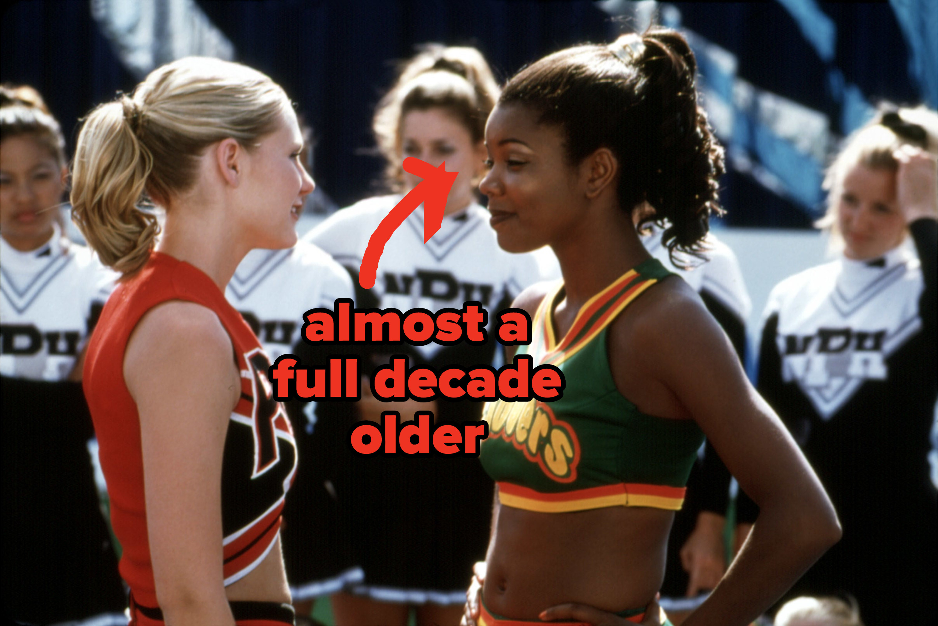 Torrance and Isis in Bring It On, with Isis labeled &quot;almost a full decade older&quot;