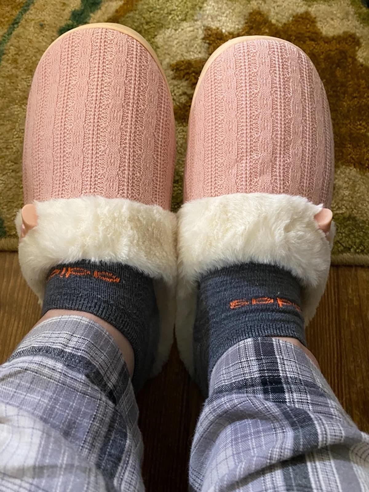 fuzzy ankle slippers