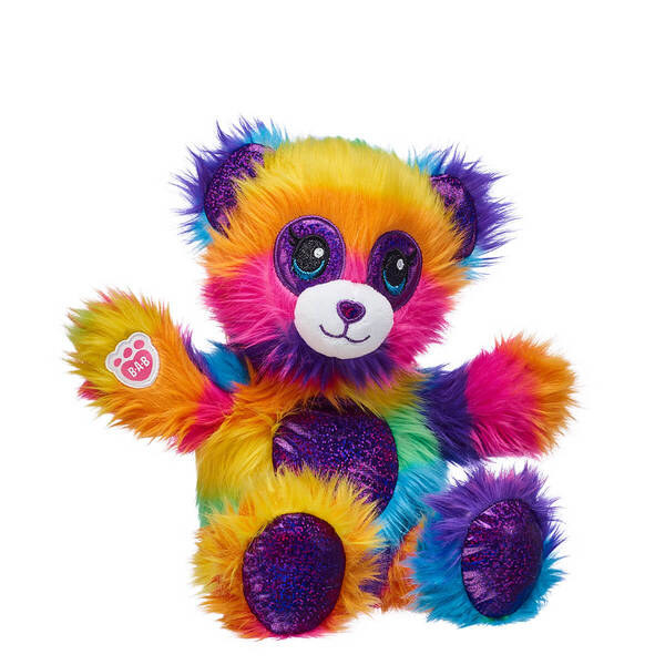 The rainbow colored teddy bear