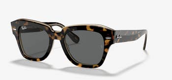 the brown and tan tortoise thick rimmed sunglasses
