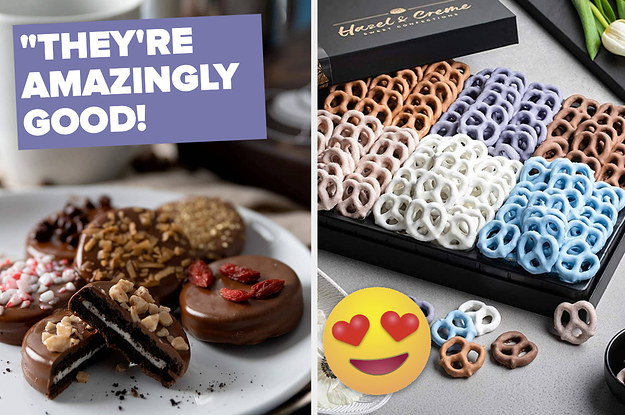 A split thumbnail of cookies and pretzels