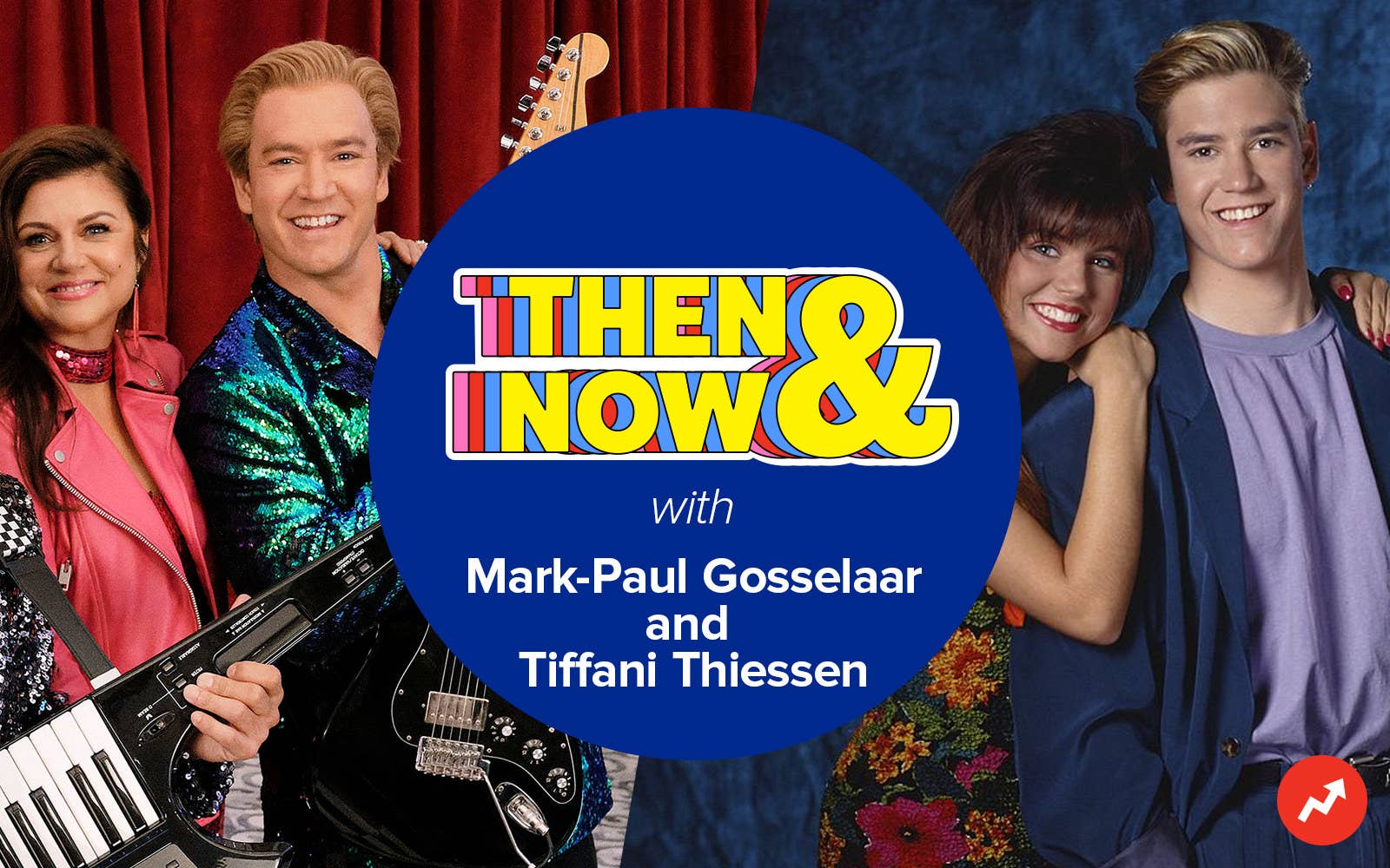 Title card for Mark-Paul Gosselaar and Tiffani Thiessen&#x27;s interview 