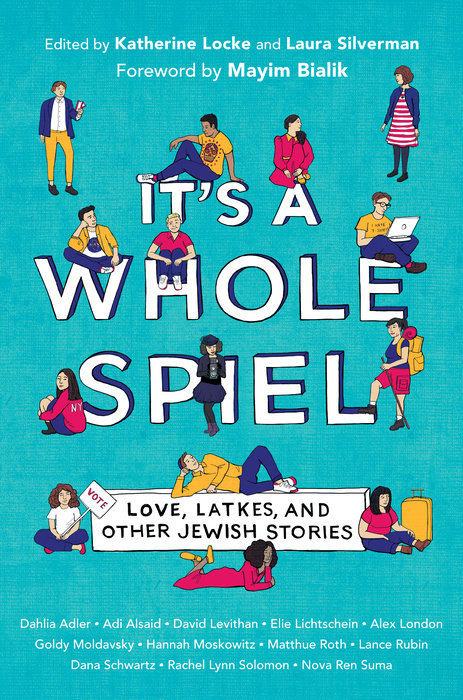 Blue cover featuring Jewish teenagers. Title reads: &#x27;It&#x27;s a Whole Spiel.&quot;