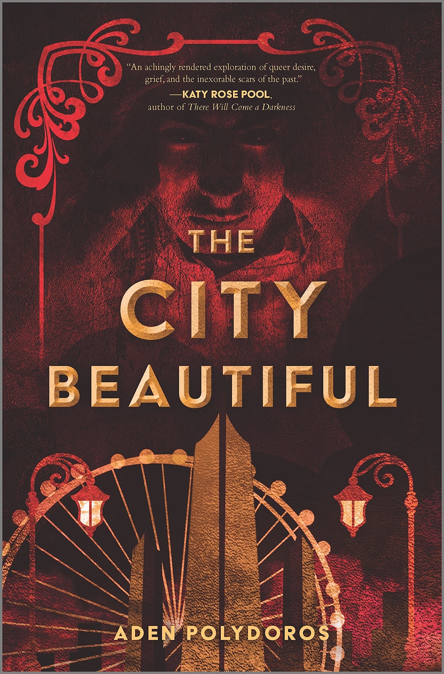 Black and read cover. Image of a boy in black. Title reads: &quot;The City Beautiful.&quot;