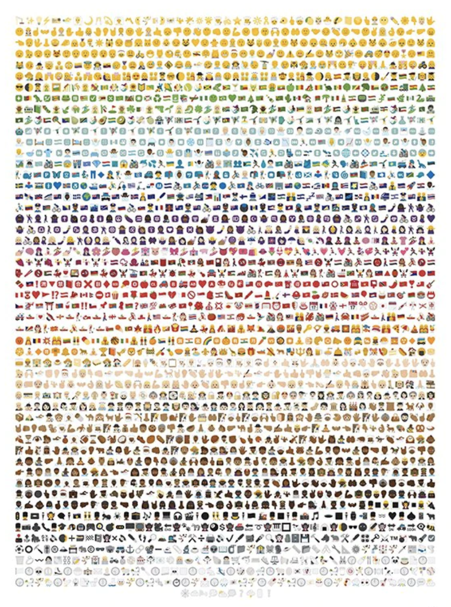 a poster of all the emojis arranged chromatically