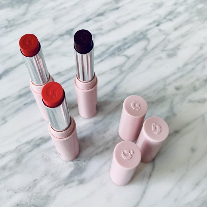 Ultralip lipsticks in pink, red, and purple