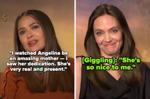 Salma Hayek praising Angelina Jolie for being an amazing mother