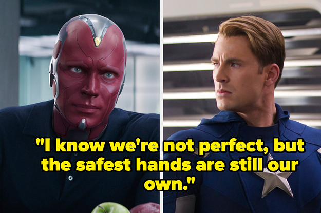 Paul Bettany as Vision, Chris Evans as Captain America