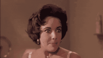 Elizabeth Taylor shouting at someone telling them to get out