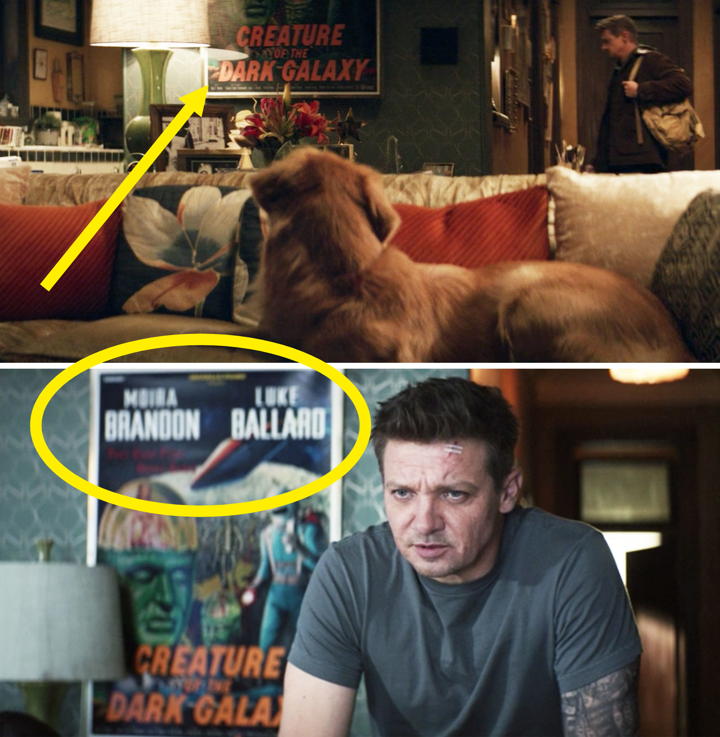 A close-up of a poster that says Moira Brandon and Luke Ballard on it