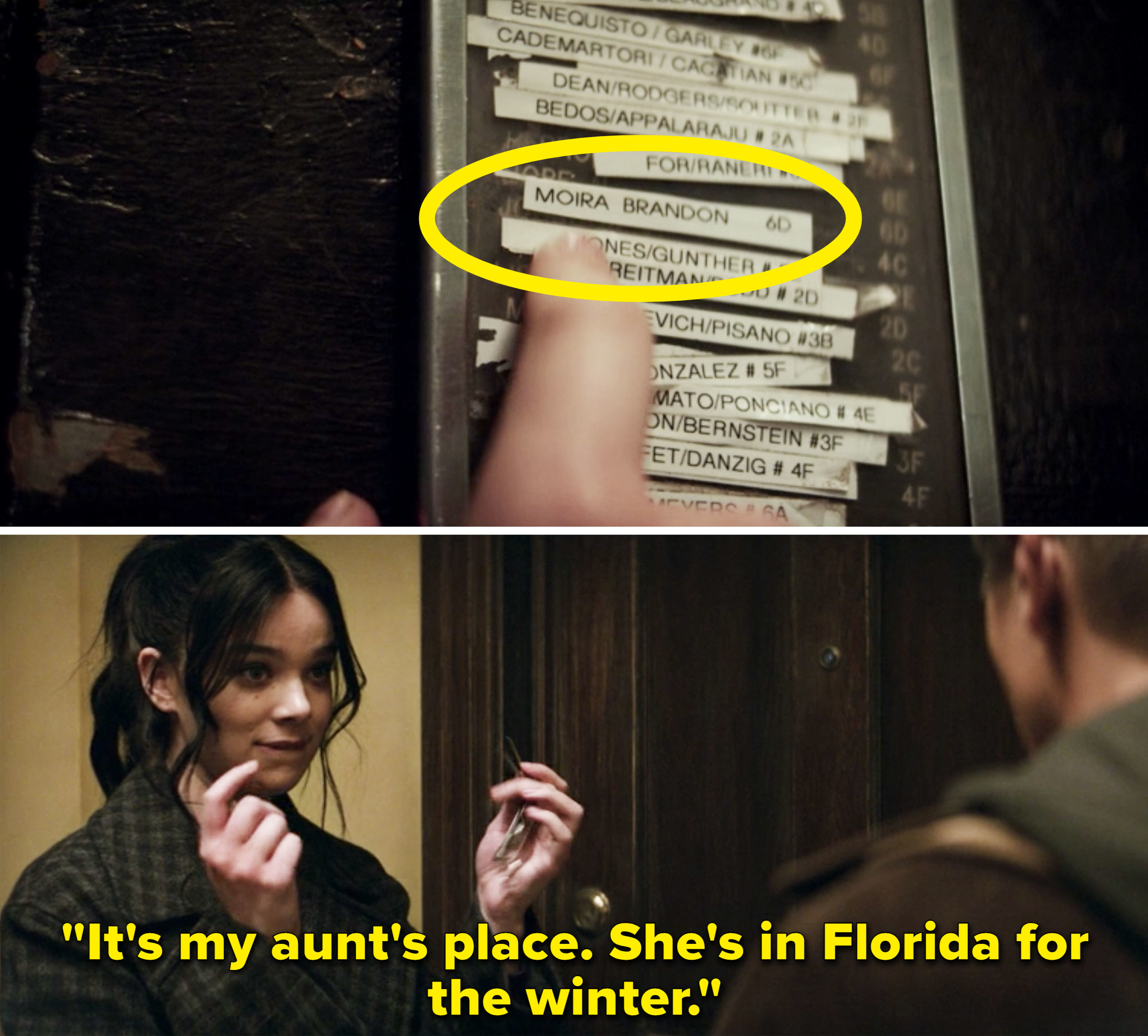 Kate saying &quot;It&#x27;s my aunt&#x27;s place. She&#x27;s in Florida for the winter&quot;