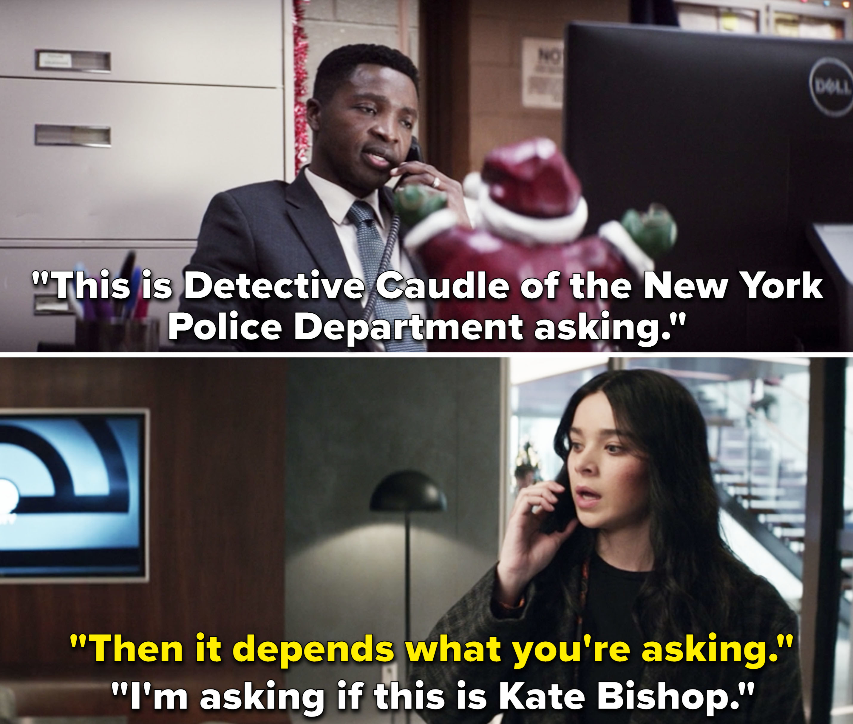 Detective Caudle telling Kate who he is