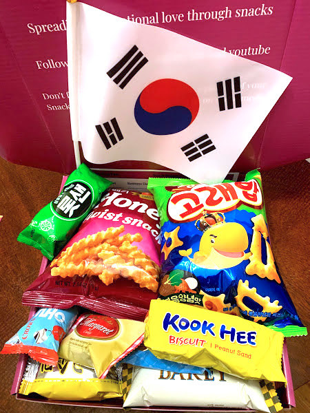 a box full of japanese snacks