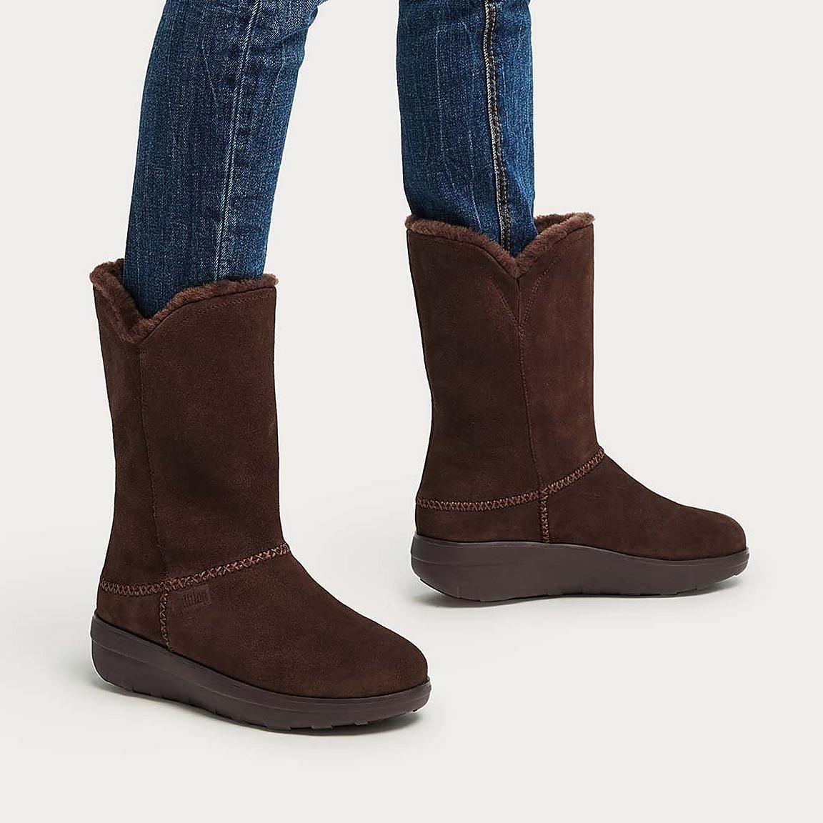 the boots in brown