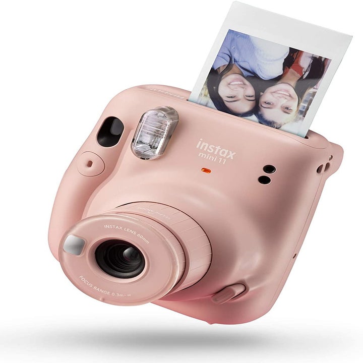 The instax photo in pink