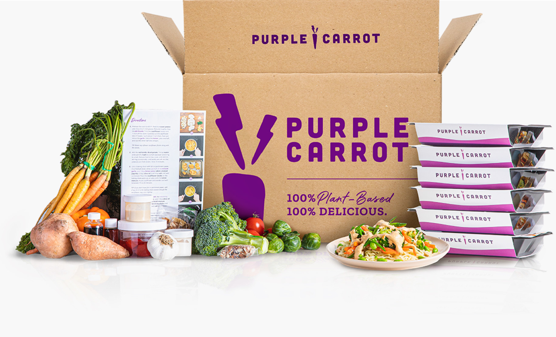 a box of purple carrot meals